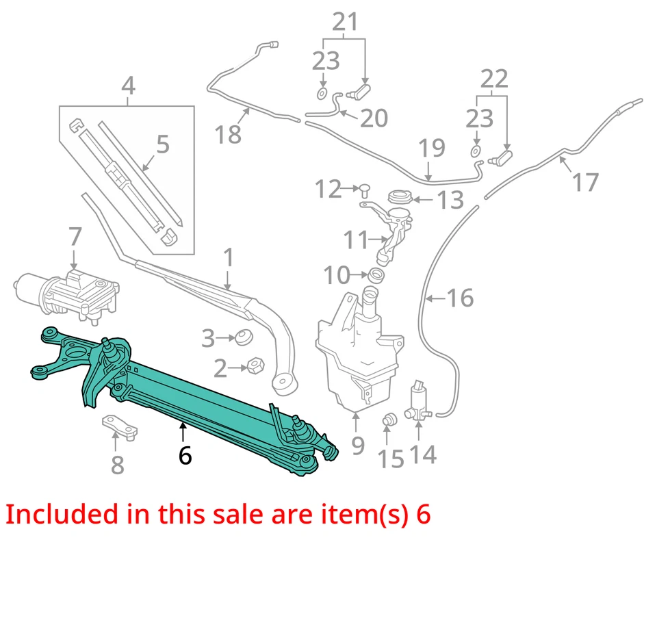 Honda Accord 2018 limpiaparabrisas transmisión OEM 94 k millas - LKQ413344991 Foto 4 de 4