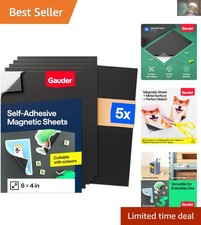 Versatile 4" x 6" Adhesive Magnetic Sheets - Strong Hold for All Applications