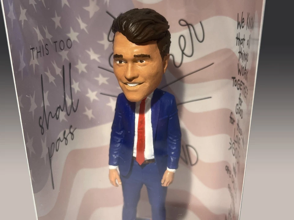 Charlie Kirk Collectible Bobblehead – Handcrafted American Christian Art - Image 3 of 4
