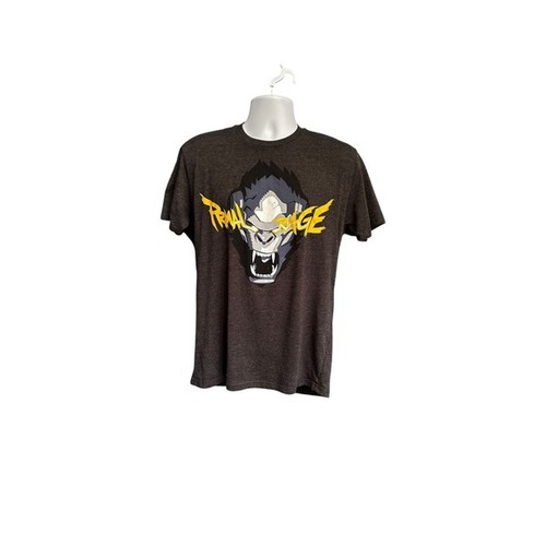 Overwatch Primal Rage Graphic Print T-Shirt Gaming Tee Gray Large