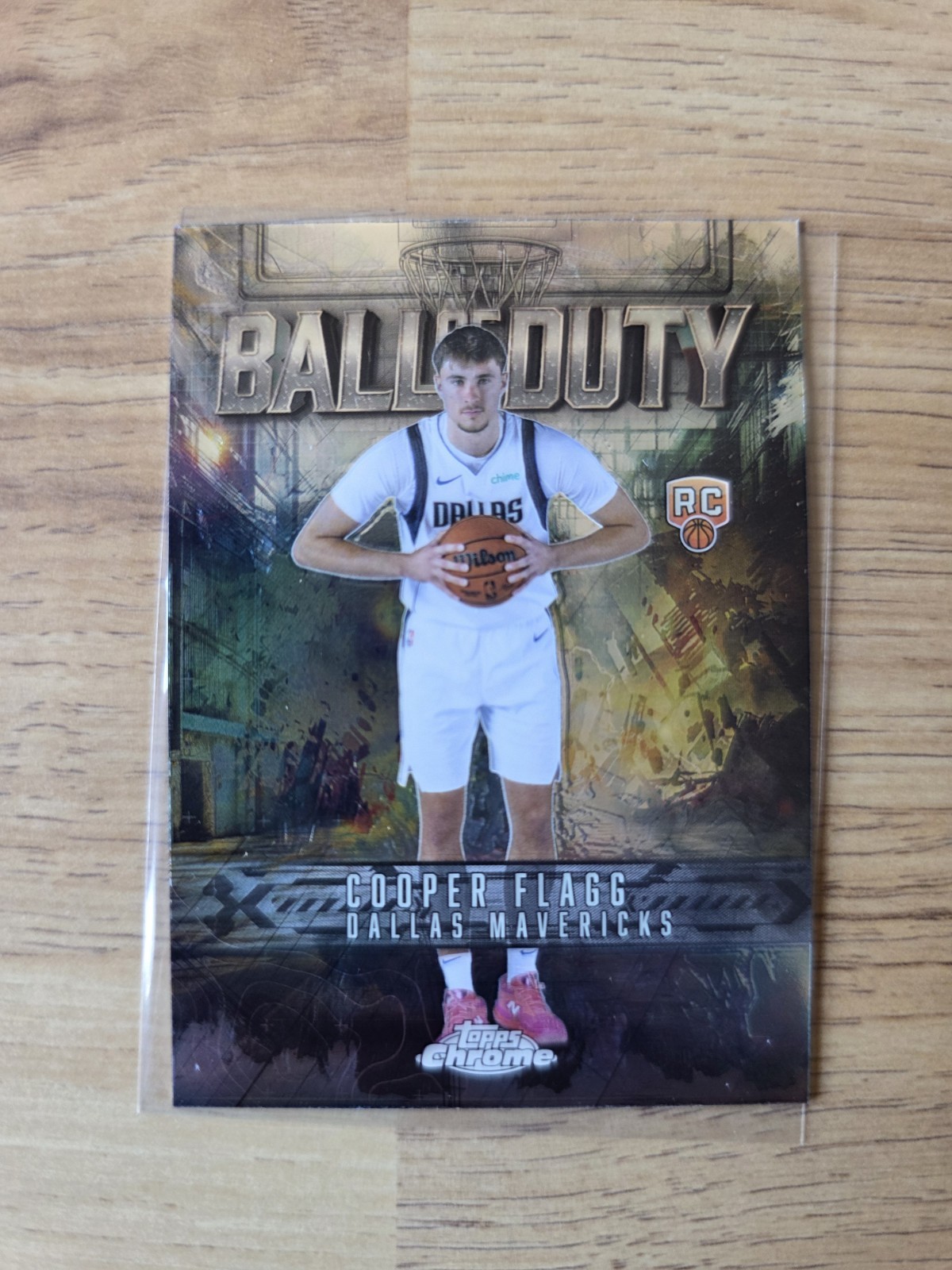 2025-26 Topps Chrome Cooper Flagg Ball Of Duty Rookie Card. Pack Fresh