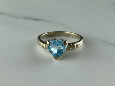 925 Sterling Silber Topas Ring ''Herz'' Größe 8