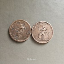 Antique 1806 George III- 2xHalf Penny Coins.Gap filler coins satisfactory Grade.