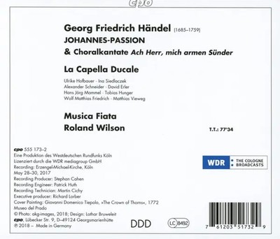 Johannes-Passion | Georg Friedrich Händel | Audio-CD | CD | 2018