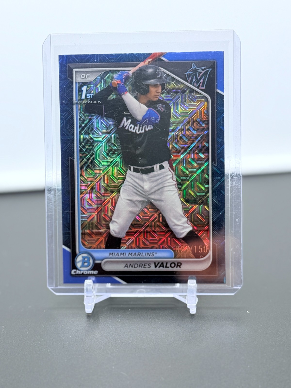 2024 Bowman Chrome Prospects Andres Valor Blue Mojo Refractor /150 #BCP-196