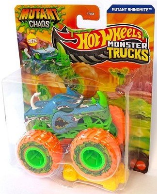 MUTANT Chaos RHINOMITE 4/7 Monster Trucks Hot Wheels Auto Die-cast Truck 1:64