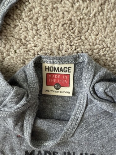 Paket 3 Hommage Ohio State Buckeyes grau Strampler Einteiler Größe 0-3/3-6 Monate - Bild 7 von 7