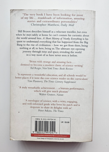 A Short History of Nearly Everything by Bill Bryson (2003 Paperback) - Photo 2 sur 3