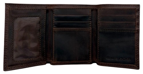 University of Nevada Las Vegas Rebels Genuine Leather Trifold Wallet-New in Tin - Picture 2 of 7