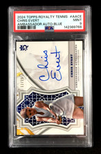 PSA 9 Chris Evert 2024 Topps Royalty Tennis AMBASSADOR Blue /25 Auto