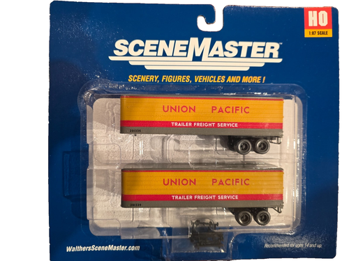 HO Scale Walthers SceneMaster 35' Fluted-Side Trailer 2-Pack (UP) 949 ...