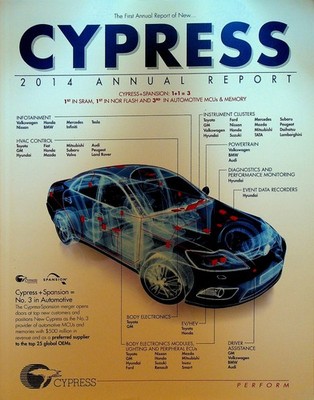 Cypress Annual Report 2014 SRAM NOR Flash Automotive MCU