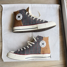 Converse Chuck 70 High Patchwork Plaid Leathe...