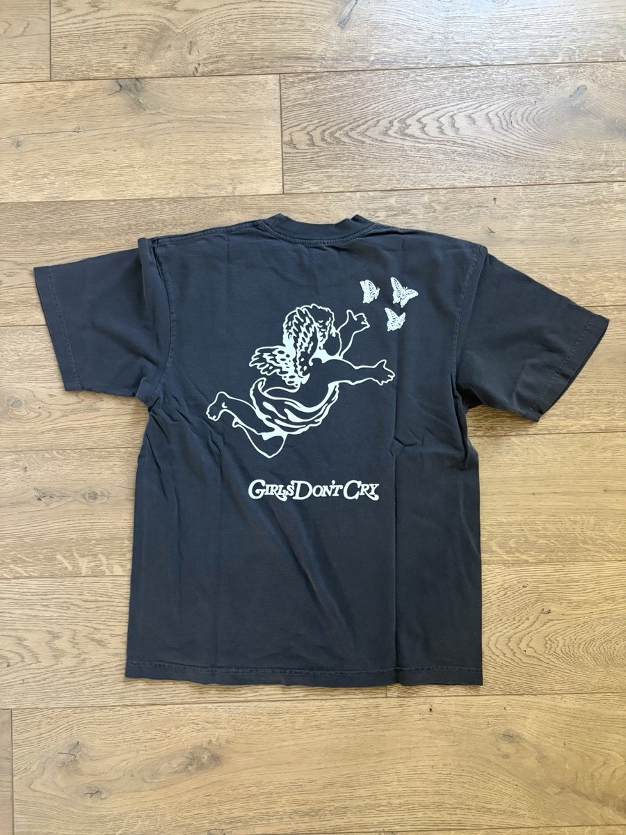 Girls don't cry Angel Logo Tシャツ XL verdy Verdy Girls Don't Cry Angel T-Shirt Washed Black Medium | eBay