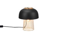 Trio Leuchten Tischlampe Punch Schwarz/Gold Lampen