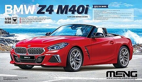 Meng BMW Z4 M40i Roadster - Plastic Model Car Vehicle Kit - 1/24 Scale - #cs5