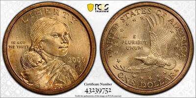 2000-P PCGS MS64 Wounded Eagle FS-901 Sacagawea Dollar-Price Guide