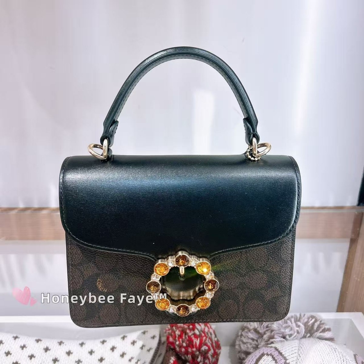 NWT Coach Courtney Top Handle Bag In Signature Canvas CCE22 | eBay