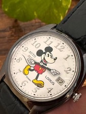 LORUS Mickey Mouse Automatic Watch Vintage Rare From Japan