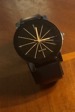 New Unbranded Minimalist Quartz Watch Black Dial
