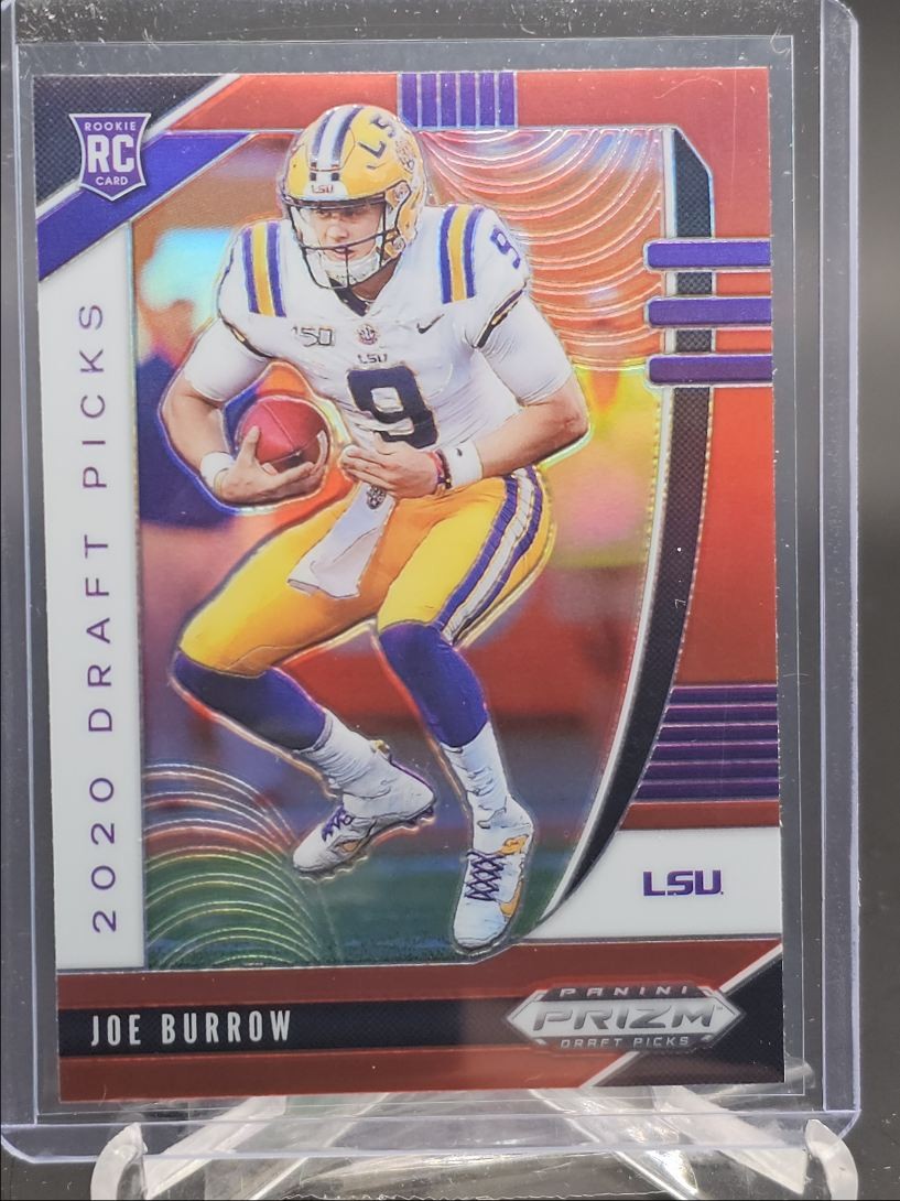 JOE BURROW 2020 PANINI PRIZM DRAFT ROOKIE FOOTBALL RED LSU RC Q6903