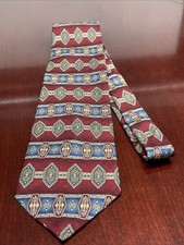 Carlo Palazzi Men’s Necktie, 100% Italian Silk, Made In USA, Red and Blue