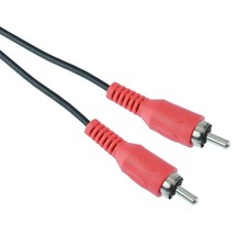Red 1m Male to male Plug RCA Phono Cable Lead AV Audio Video PC TV CCTV