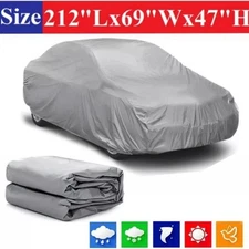 212'' Full Car Cover Waterproof Sun UV Dust Rain Snow Resistant Car Protection