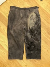 Yamamoto Japanese Designer Wool Pants Size 2 with Suspender, 22AW Beksinski pri