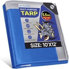 Heavy Duty Tarp Cover, Extra Thick Tarps Waterproof Tear and Rip Proof UV Res...