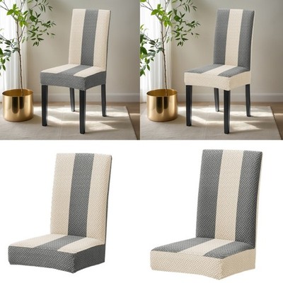 Modern Geometric Pattern Chair Cover High Elasticity Jacquard Chair Slipcover