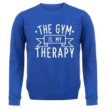 The Gym Is My Therapy - Adult Hoodie / Sweater - Exercise Fitness Weights Lift