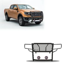 Black Horse Rugged Hd Grille Guard Kit Modular Bk Fit 2019-2023 Ford Ranger