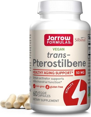 Jarrow Formulas Trans-Pterostilben 50mg, 60 Veggie Kapseln Antioxidans Unterstützung