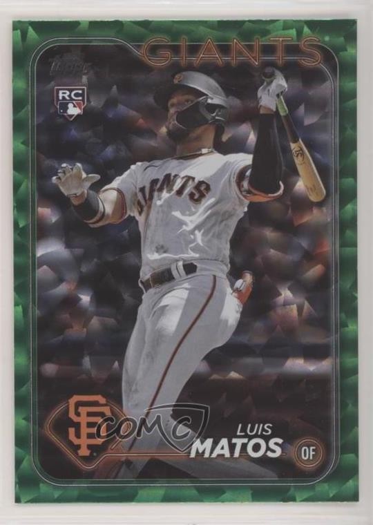 2024 Topps Series 1 Green Crackle Foil 409/499 Luis Matos #28 a8a