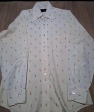 Vintage 70s Sears Shirt Mens Medium Button Up Disco Retro 1970s