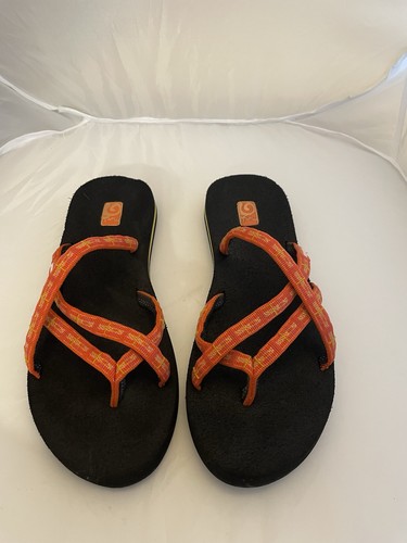 Teva Womens Olowahu Mush Flip Flops Thong Sandals Orange Size 10 Model 6840