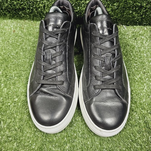 To Boot New York Sierra Black Grain Leather Made In Italy Casual Sneakers Mens 9 - Picture 2 of 10