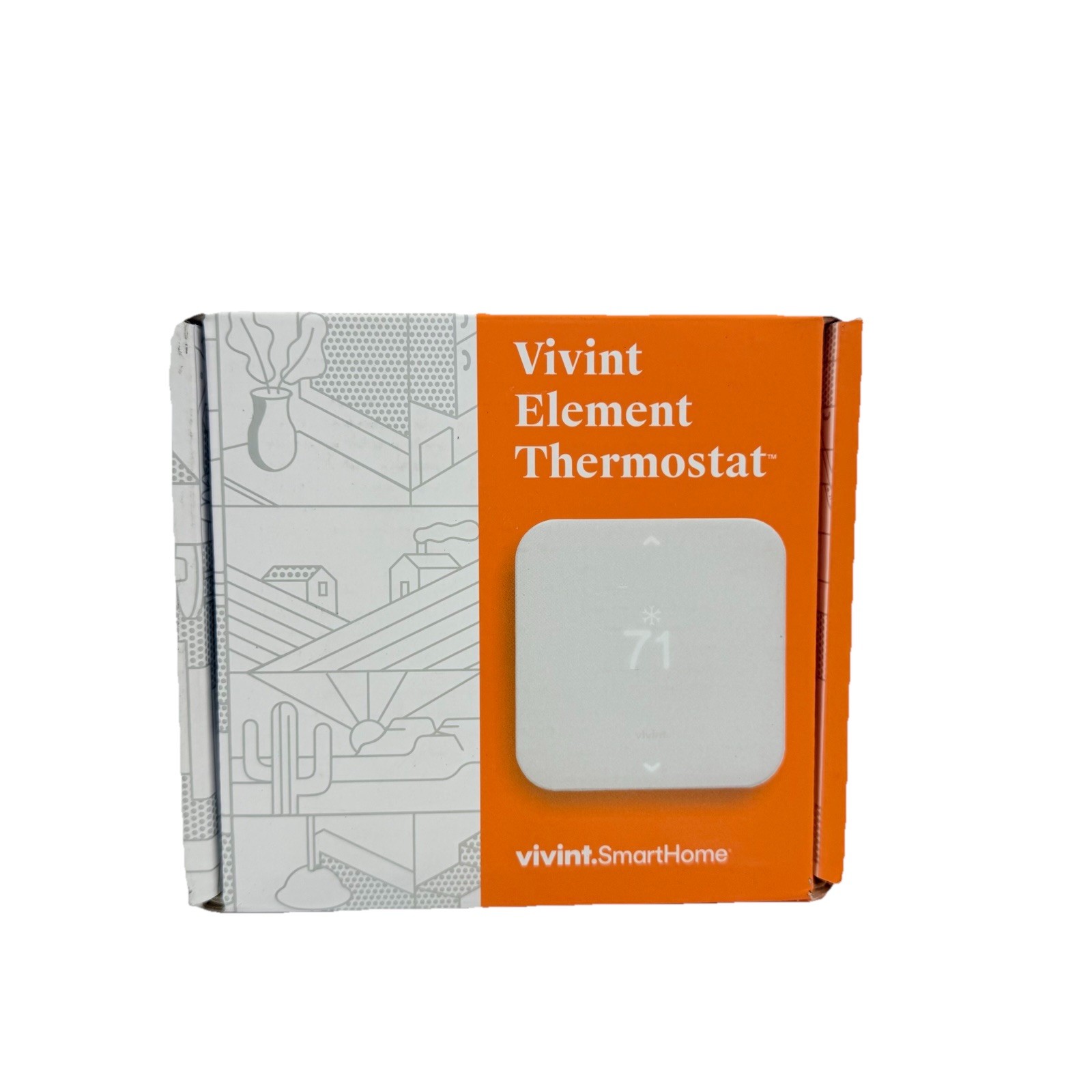 Vivint Element Smart Home Thermostat V2 (VS-ELEM02-001) - Brand New Open Box