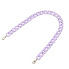 Acrylic Purse Strap 23.6" Matte Bag Chain Replacement Light Purple