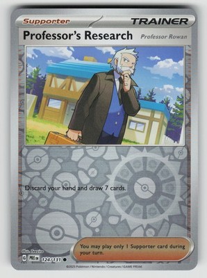 Professor's Research [Rowan] - 124/131 - PTCG - SV: Prismatic Evolutions - NM