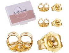  Free Duty Tax 6 Pcs 14k Gold Earring Backs for Studs Butterfly Safety Lock