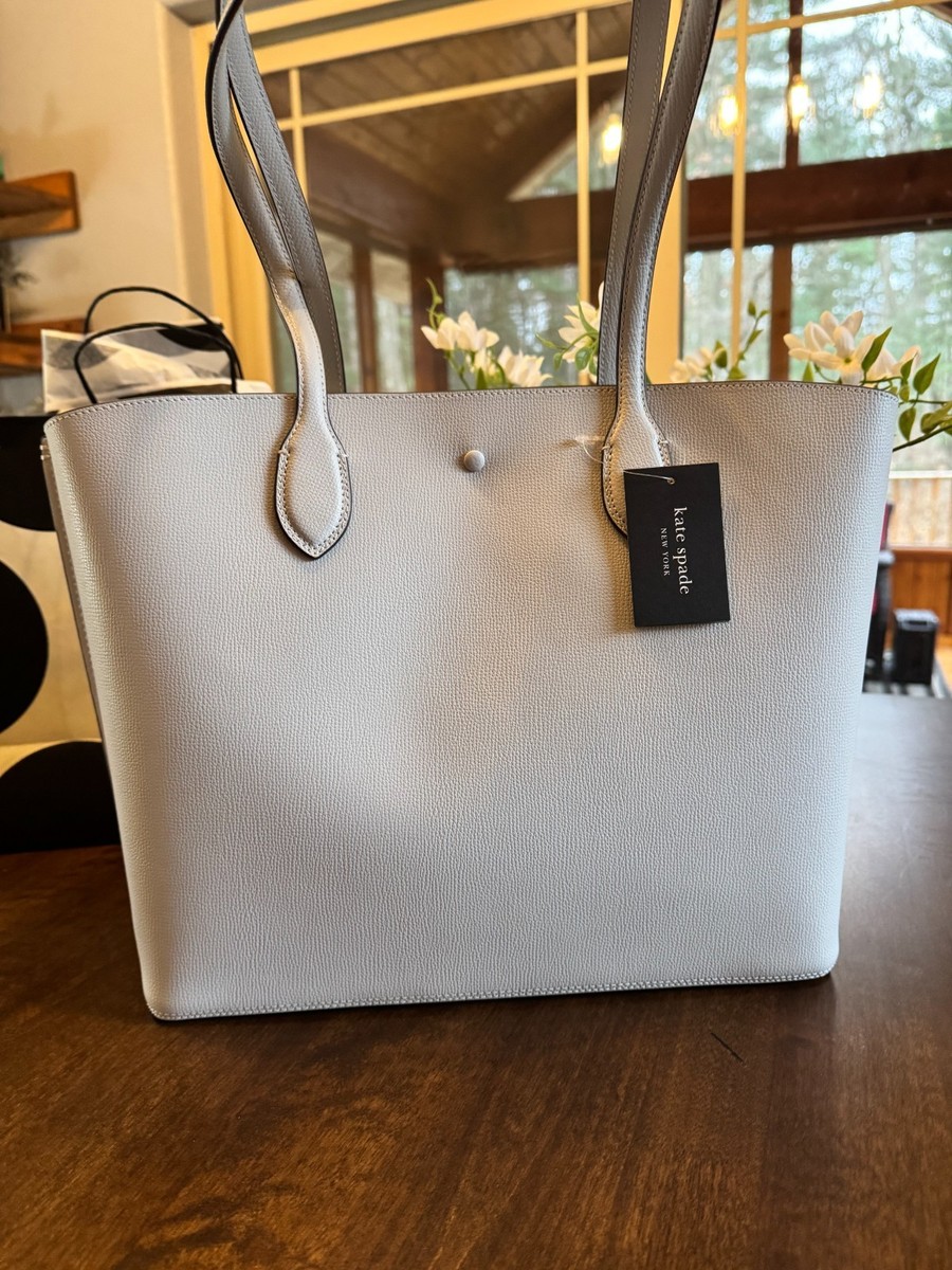 Kate Spade Large Suite Work Tote Crossgrain Leather - Stone Path