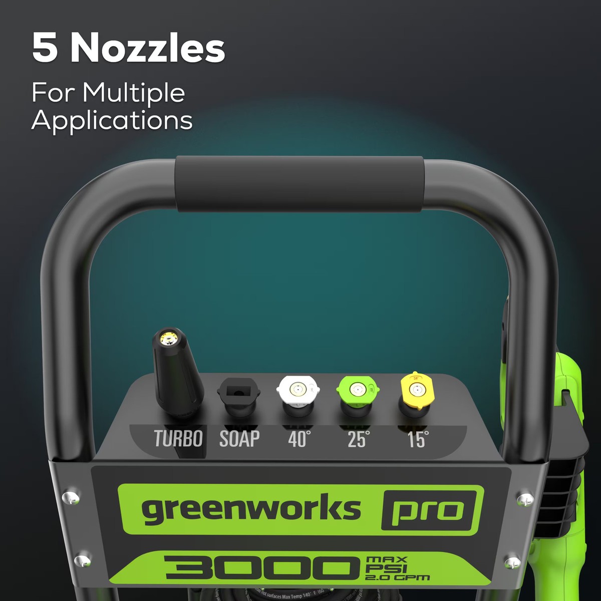 Greenworks - 3000 PSI Electric Pressure Washer up to 2.0 GPM