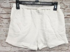 Art Class Girls Fleece Shorts Size XL NEW White Fold Over Drawstring