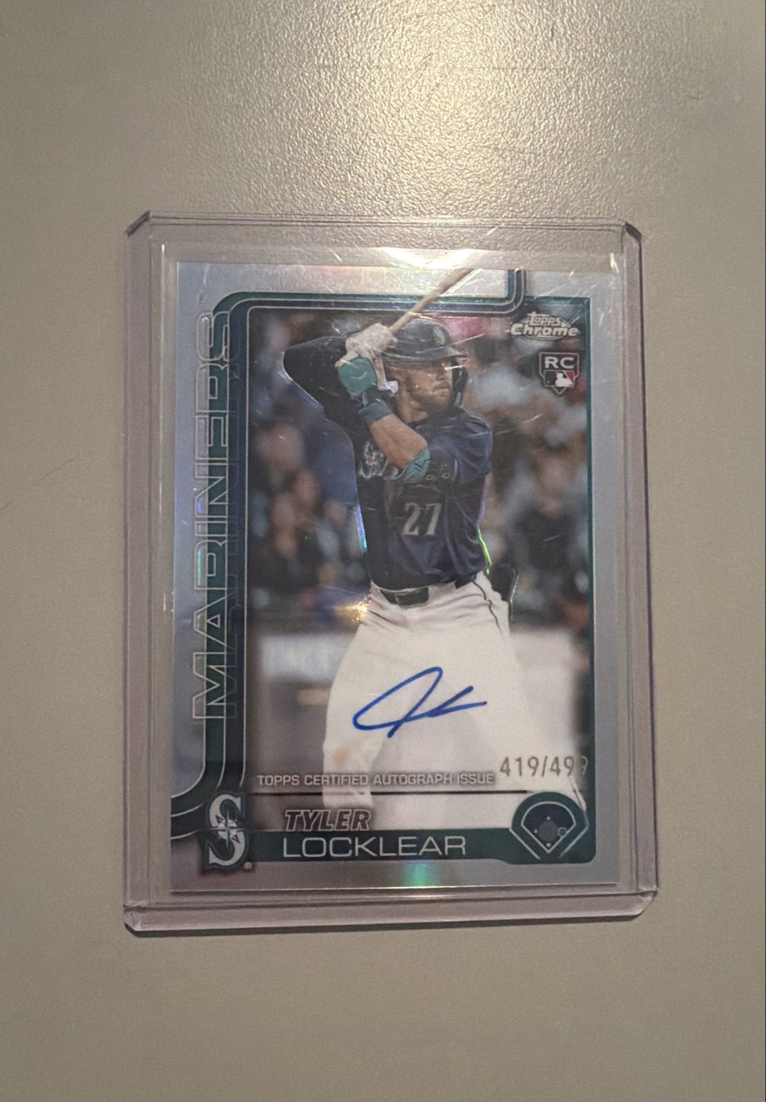 2025 Topps Chrome - Rookie Autographs Tyler Locklear #RA-TL Refractor /499 (AU,