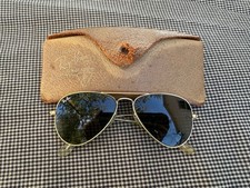 Vintage Bausch  Lomb B L Gold Frame Ray Ban SunGlasses With Original Case