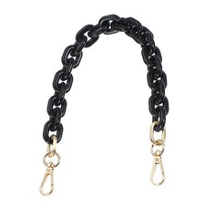 Acrylic Purse Strap,15 Inch Luxury Handbag Chain Handle Straps for Handbag Black