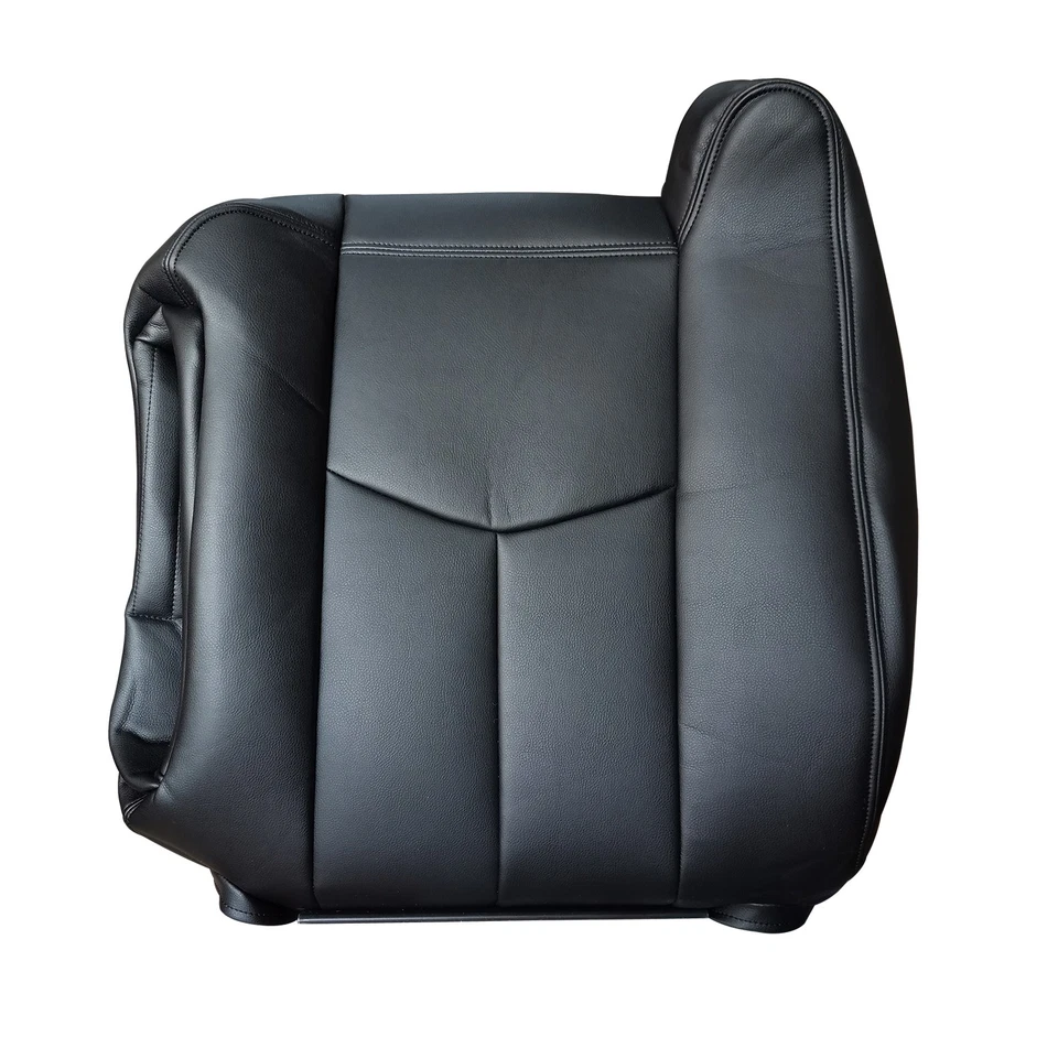 Cubierta de asiento de cuero gris oscuro con tapa del conductor para Chevy Silverado GMC Sierra 2003-2006 Foto 2 de 4