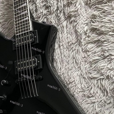 Stock Solid Electric Guitar Left-Handed String Through Body Black Free Shipping